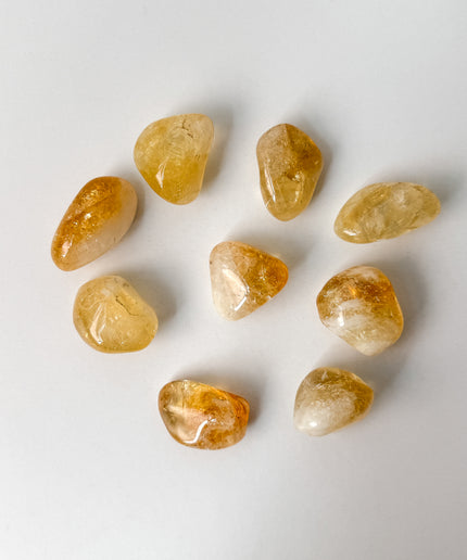 Citrin (gebrannt) Trommelstein