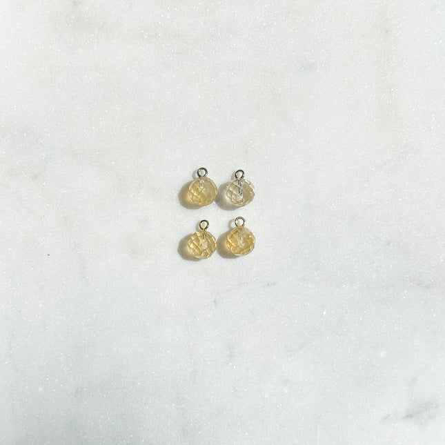 Citrin Anhänger facettiert – für Hoop Ohrringe