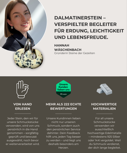 Dalmatiner Donut Ohrringe – mit Hoop in Silber oder Gold