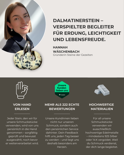 Dalmatiner Donut Ohrringe – mit Hoop in Silber oder Gold