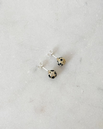 Dalmatiner Jaspis Ohrstecker