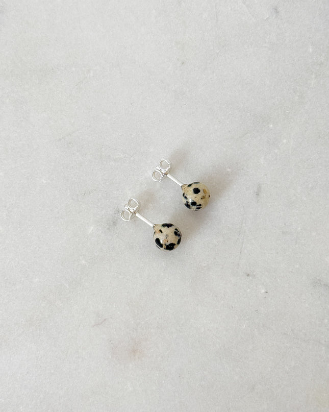 Dalmatiner Jaspis Ohrstecker