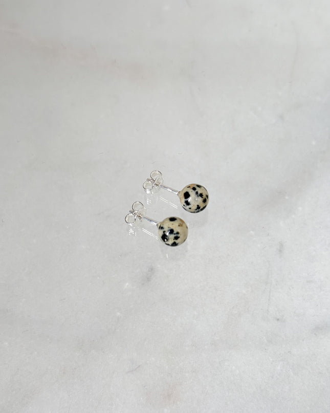 Dalmatiner Jaspis Ohrstecker