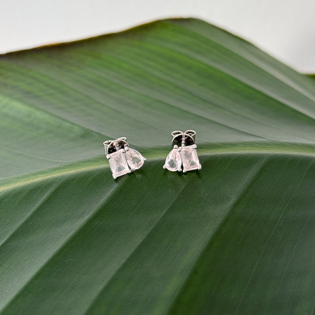 Rosenquarz "Dual Soul" Ohrstecker