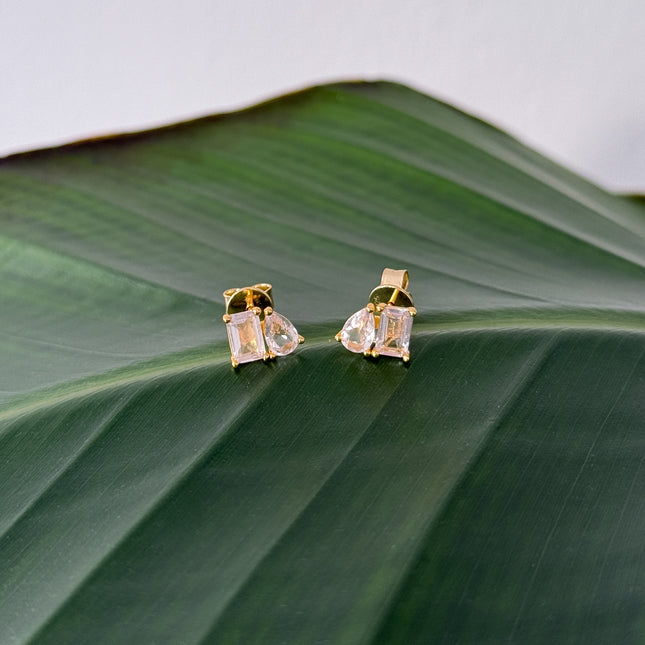 Rosenquarz "Dual Soul" Ohrstecker