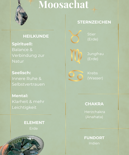 Moosachat Perlenarmband (4-6mm Perlen)