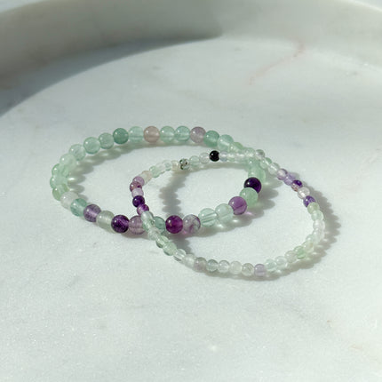 Fluorit Perlenarmband (4-6mm Perlen)