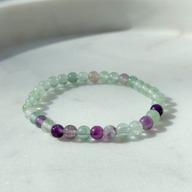 Fluorit Perlenarmband (4-6mm Perlen)