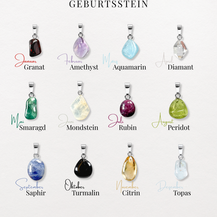 Geburtsstein Kettenanhänger