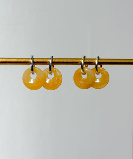 Golden Healer Donut Ohrringe – mit Hoop in Silber oder Gold