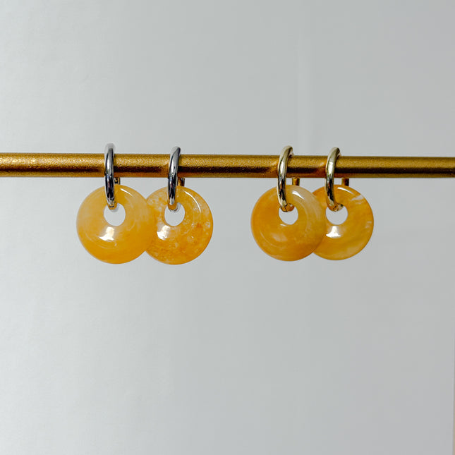 Golden Healer Donut Ohrringe – mit Hoop in Silber oder Gold