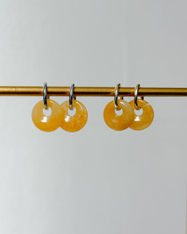 Golden Healer Donut Ohrringe – mit Hoop in Silber oder Gold