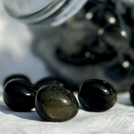 Obsidian (Goldobsidian) - Trommelstein
