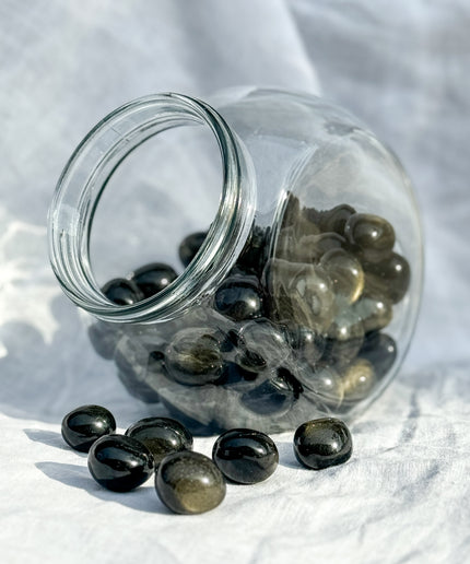 Obsidian (Goldobsidian) Trommelstein