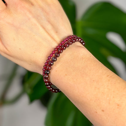 Granat Perlenarmband (4-6mm Perlen)
