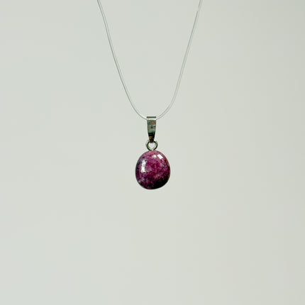 Rubin (Cabochon) Anhänger - 925 Silber