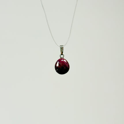 Rubin (Cabochon) Anhänger - 925 Silber