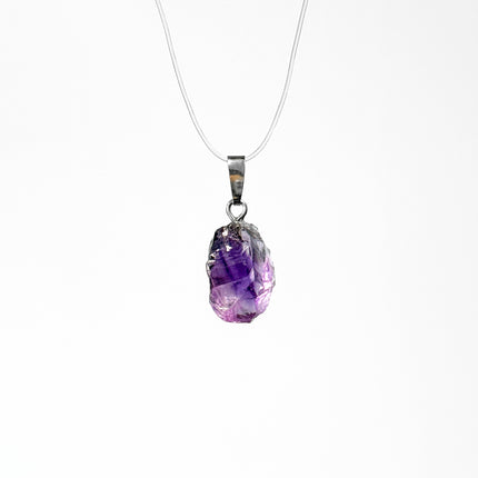 Amethyst Nugget/Rohstein Anhänger - 925 Silber