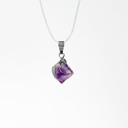 Amethyst Nugget/Rohstein Anhänger - 925 Silber