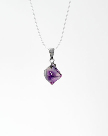 Amethyst Rohstein Kettenanhänger
