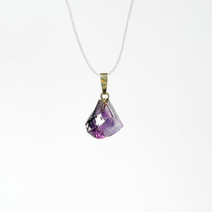Amethyst Nugget/Rohstein Anhänger - 925 Silber vergoldet