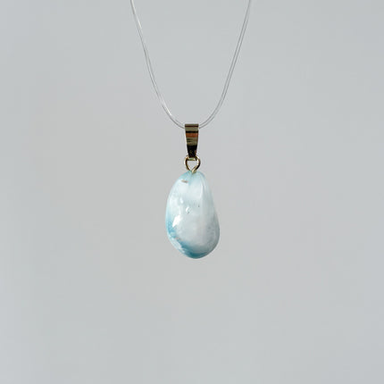 Larimar Anhänger - 925 Silber vergoldet