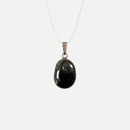 Obsidian (Regenbogenobsidian) Anhänger - 925 Silber