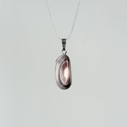 Achat (Rosa Botswana-Achat) Anhänger - 925 Silber