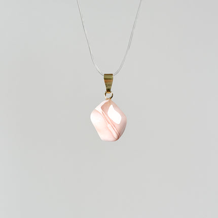 Achat (Rosa Botswana-Achat) Anhänger - vergoldet 925 Silber