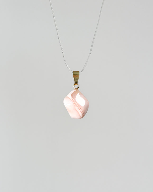 Achat (Rosa Botswana-Achat) Anhänger - vergoldet 925 Silber