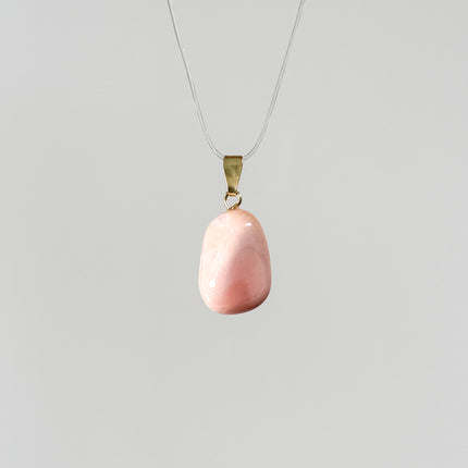 Achat (Rosa Botswana-Achat) Anhänger - vergoldet 925 Silber