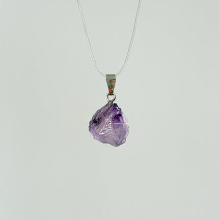 Amethyst Nugget/Rohstein Anhänger - 925 Silber