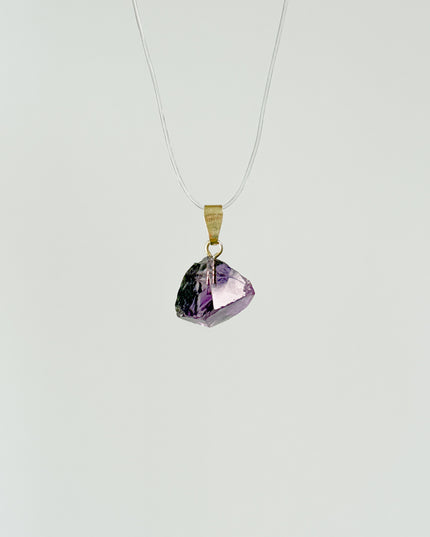 Amethyst Rohstein Kettenanhänger