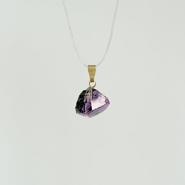 Amethyst Rohstein Kettenanhänger