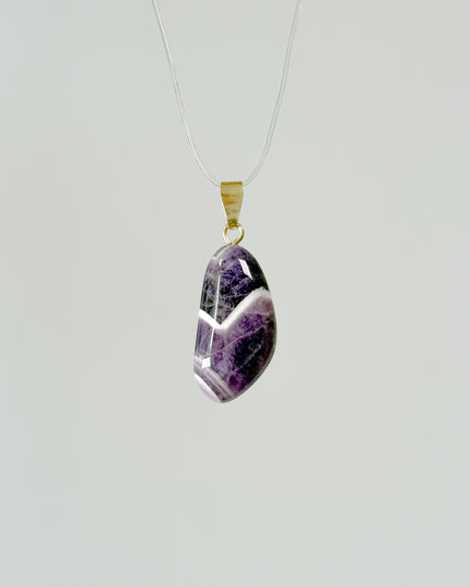 Amethyst Chevron Kettenanhänger