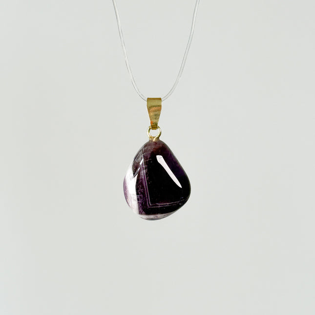 Amethyst Chevron Kettenanhänger