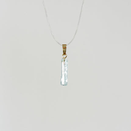 Aquamarin Anhänger (High Quality AAA) - 925 Silber vergoldet