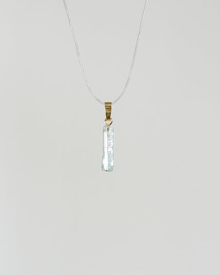 Aquamarin Anhänger (High Quality AAA) - 925 Silber vergoldet
