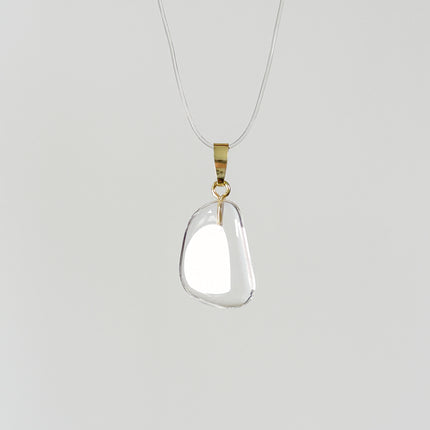Bergkristall Anhänger - vergoldet 925 silber