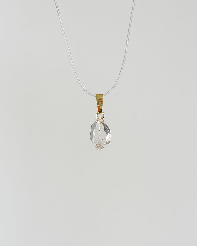 Herkimer-Diamant Anhänger - 925 Silber vergoldet