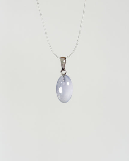 Chalcedon blau (cabochon) Anhänger - 925 Silber