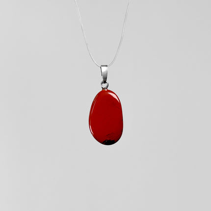 Jaspis rot Anhänger - 925 Silber