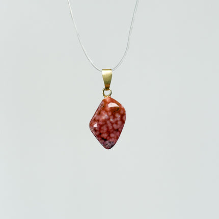 Ozeanachat (Ozeanchalcedon) Anhänger - vergoldet 925 Silber