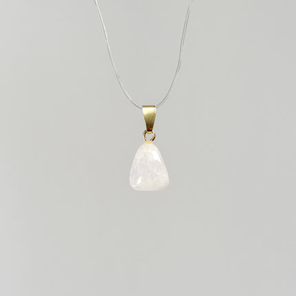 Regenbogenmondstein Anhänger - 925 Silber vergoldet