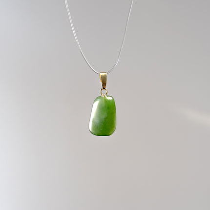 Jade (Jade-Nephrit) Anhänger - 925 Silber vergoldet