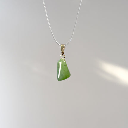 Jade (Jade-Nephrit) Anhänger - 925 Silber vergoldet