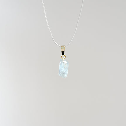 Aquamarin Anhänger (High Quality AAA) - 925 Silber vergoldet