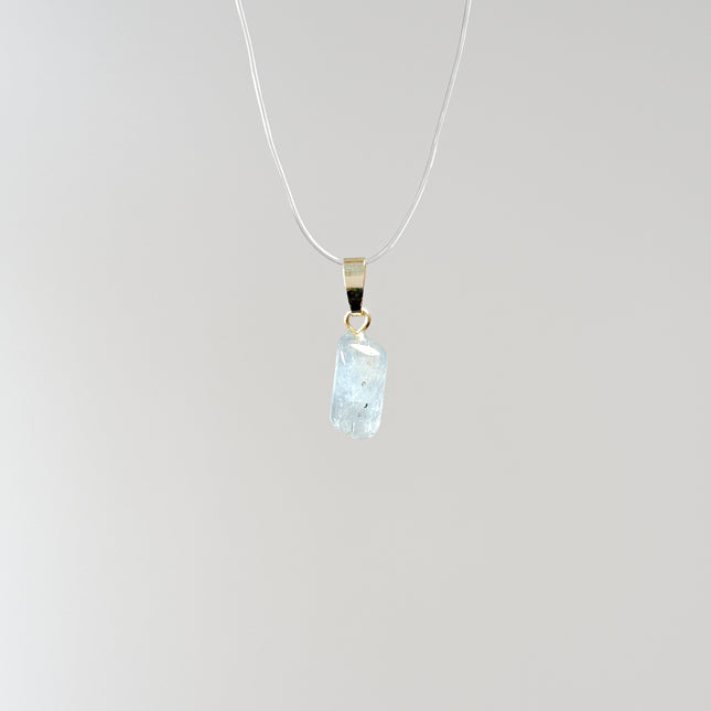 Aquamarin Anhänger (High Quality AAA) - 925 Silber vergoldet