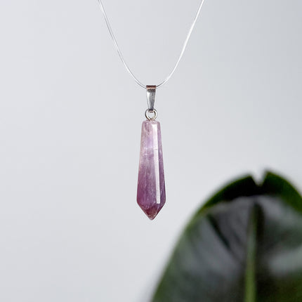 Amethyst Spitze Anhänger - 925 Silber