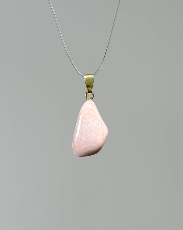 Achat (Rosa Botswana-Achat) Anhänger - vergoldet 925 Silber